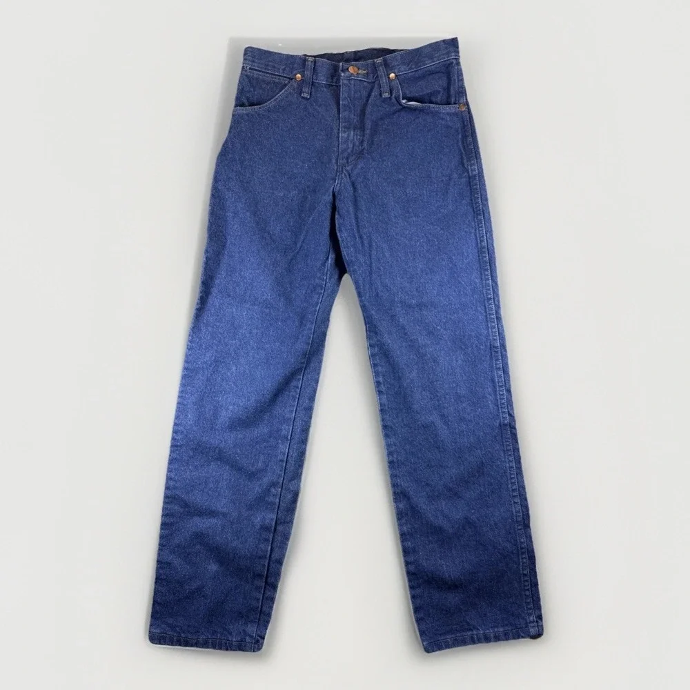 Wrangler Cowboy Cut 13MWZ Jeans Mens 29x30 Blue Denim Straight Leg Rodeo Western